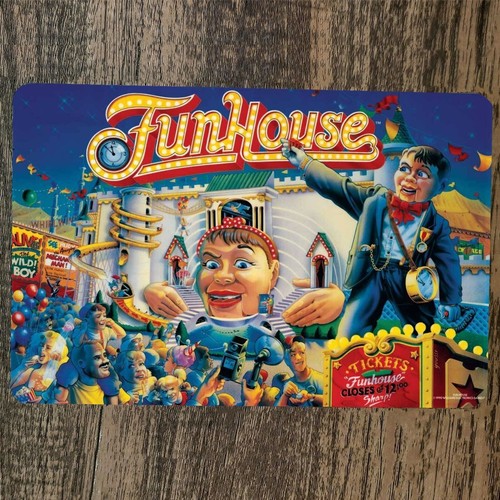 Arcade Games & Vending Llc Photos - Funhouse metalen wandbord met videogame-arcadeposter